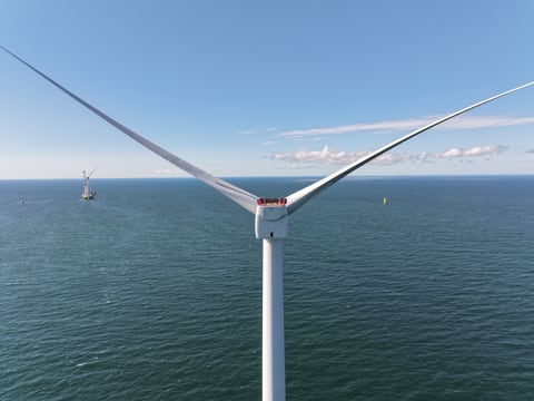 El parque eólico marino de Vineyard Wind, situado en EE UU, en una imagen facilitada por Avangrid.