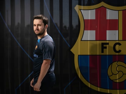 Jonatan Giraldez, en la Ciutat Esportiva Joan Gamper, en una imagen de archivo.