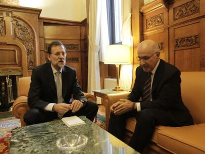 Mariano Rajoy y Duran en el Congreso.