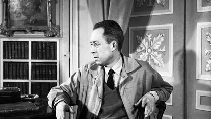 Albert Camus, en el Teatro Antoine, en una fotografía de 1959.