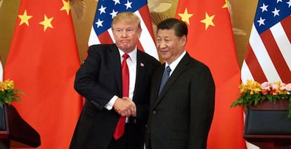 Donald Trump y Xi Jinping, en Pekín (China), en noviembre de 2017.