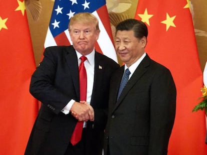 Donald Trump y Xi Jinping, en Pekín (China), en noviembre de 2017.