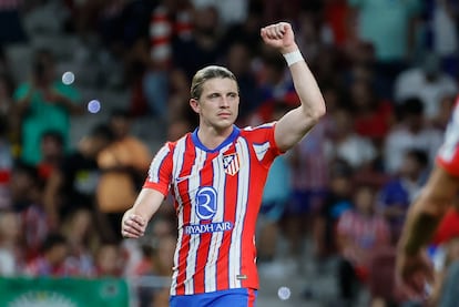 Conor Gallagher celebra un gol ante el Valencia.