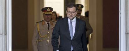 Mariano Rajoy, a la recepció a Abdel Fattah al-Sisi a Madrid.