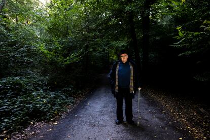 Paul Preston, en el parque Highgate Woods en Londres.