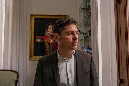 Axel Kicillof, tras la entrevista con EL PAÍS. 