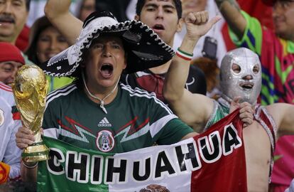 Mexicanos na Arena das Dunas, em Natal.