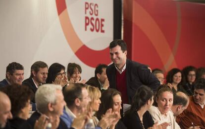 Caballero, durante un comité nacional del PSdeG celebrado en 2018.