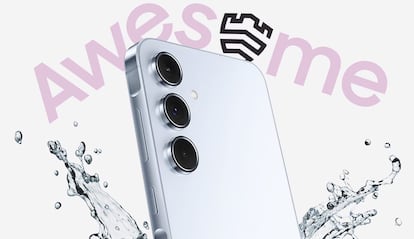 Trasera de un teléfono Samsung Galaxy A55