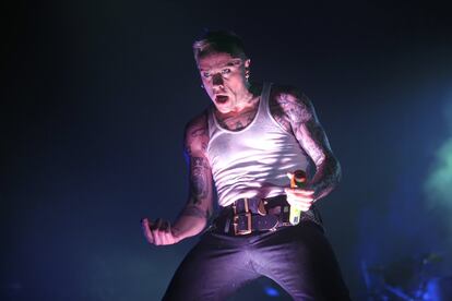 Keith Flint, en el escenario del hipódromo de Flemington de Melbourne (Australia), en 2009.