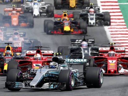 Bottas por delante de los Ferrari