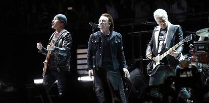 U2 durante su concierto en Madrid el pasado febrero.