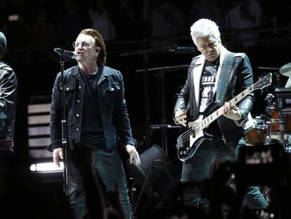 U2 durante su concierto en Madrid el pasado febrero.