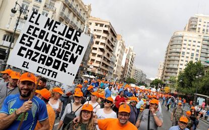 Organizaciones vinculadas al ámbito rural en la manifestación de Valencia.