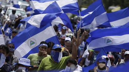 Manifestación de estudiantes contra el Gobierno en Managua