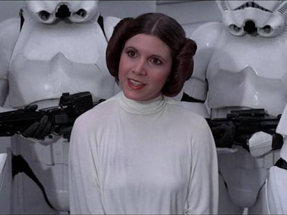 Carrie Fisher como la princesa Leia en la saga de &#039;Star Wars&#039;.