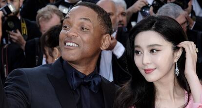 Will Smith y Fan Bingbing, en el Festival de Cannes.