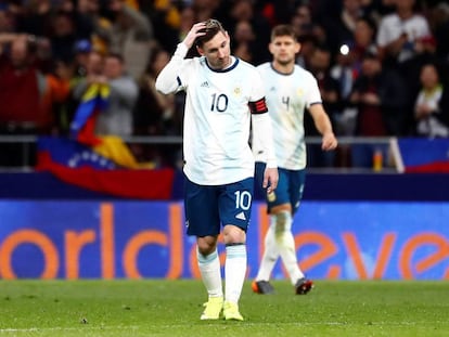Messi, després de la derrota davant Veneçuela.