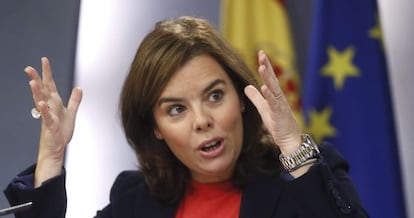 La vicepresidenta del Gobierno, Soraya Sáenz de Santamaría.