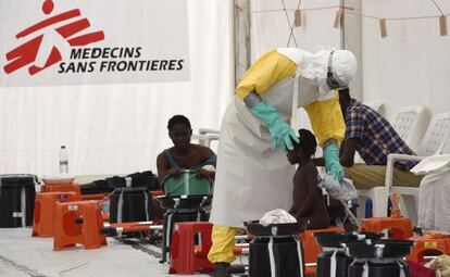 Hospital de MSF en Monrovia para enfermos de ébola.