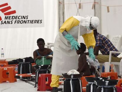 Hospital de MSF en Monrovia para enfermos de ébola.