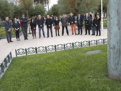 Acto en memoria de las víctimas del terrorismo, celebrado en el Ayuntamiento de San Sebastián.