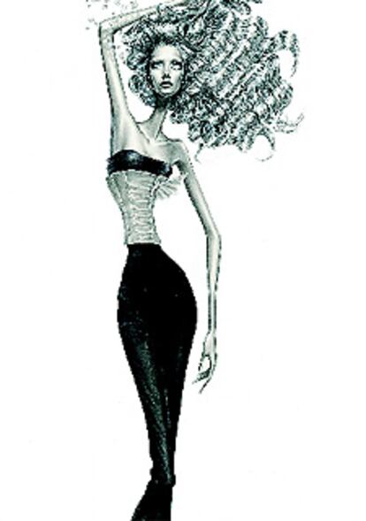 Dibujo de Verino para primavera-verano 2004.
