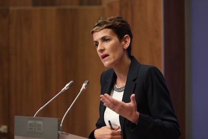 María Chivite, presidenta del Gobierno de Navarra.