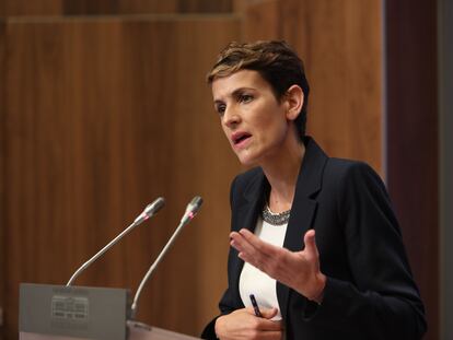 María Chivite, presidenta del Gobierno de Navarra.