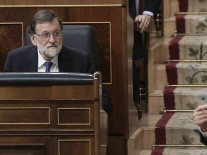 Mariano Rajoy y Albert Rivera, en el Congreso, el pasado marzo.  