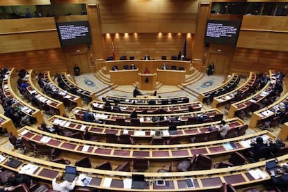 Vista de l'hemicicle del ple del Senat en una sessió de control al Govern.