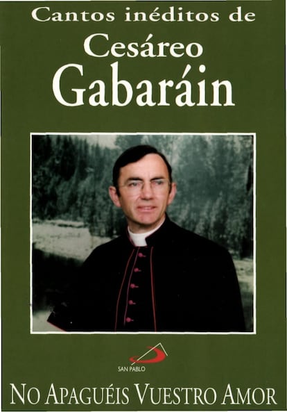 Cesáreo Gabaráin en la portada de uno de sus trabajos grabados en cinta de casete.