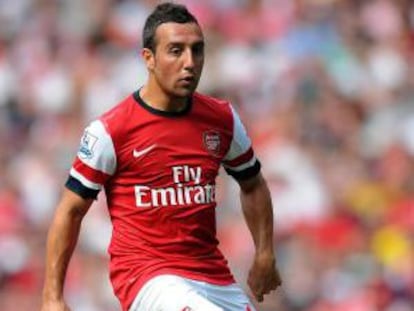 Cazorla, en un partido con el Arsenal