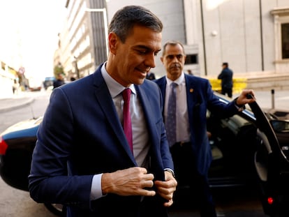 Pedro Sánchez, el viernes en Madrid.