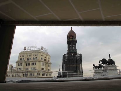 Obras a principio de noviembre de la zona de restaurante en la séptima planta.