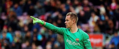 Ter Stegen, en el duelo liguero ante el Celta.