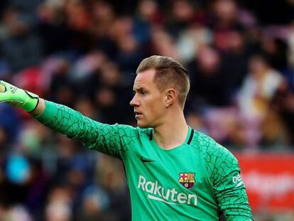 Ter Stegen, en el duelo liguero ante el Celta.