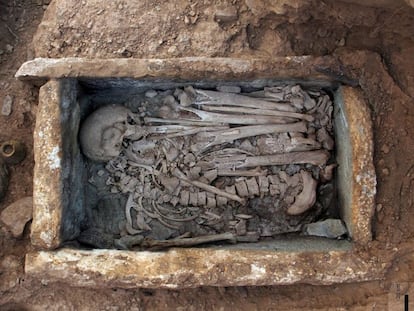 A burial at the La Bastida dig in Murcia.