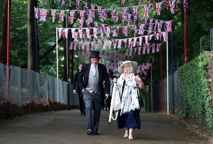 El acceso al hipódromo donde se celebran las carreras de Ascot, situado al oeste de Londres.