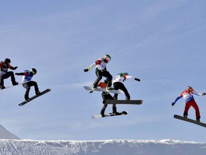 La final masculina de snowboard en Pyeongchang (Corea del Sur).