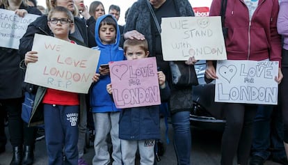 Concentració de condemna als atacs de Londres.