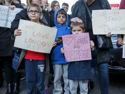 Concentració de condemna als atacs de Londres.