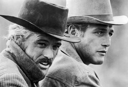 Robert Redford (izquierda) y Paul Newman, en un fotograma de la película 'Dos hombre y un destino' (1969). 