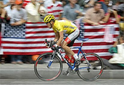 Lance Armstrong, en la última etapa del Tour.