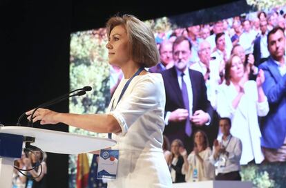 María Dolores de Cospedal, en un momento de su intervención.