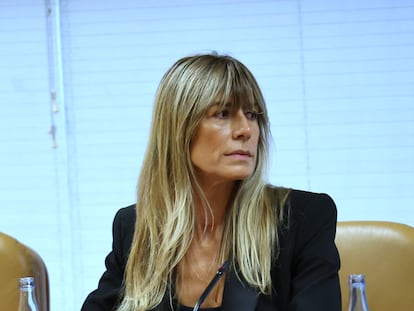 13-11-24. (DVD 1240). Begoña Gómez, esposa del presidente del Gobierno, Pedro Sánchez, en su comparecencia en una comisión en la Asamblea de Madrid para investigar los programas de cátedras y postgrados de la Universidad Complutense de Madrid y empresas financiadoras. Jaime Villanueva/El País