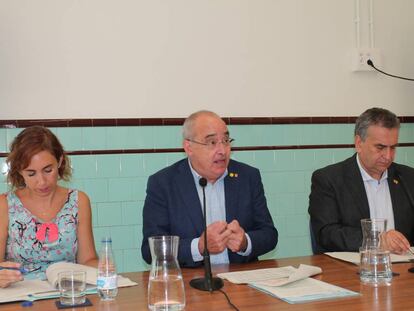 El 'conseller' Bargalló en la rueda de prensa de presentación del nuevo curso.
