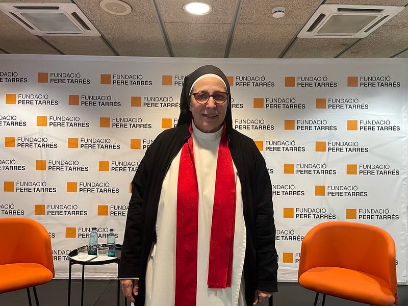 Sor Lucía Caram en la Fundación Pere Tarrés