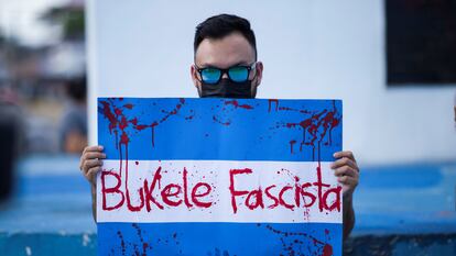 Protesta contra Nayib Bukele en San Salvador, el pasado 5 de septiembre.