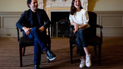 Conductor Gustavo Dudamel and actress María Valverde last Sunday in Edinburgh.